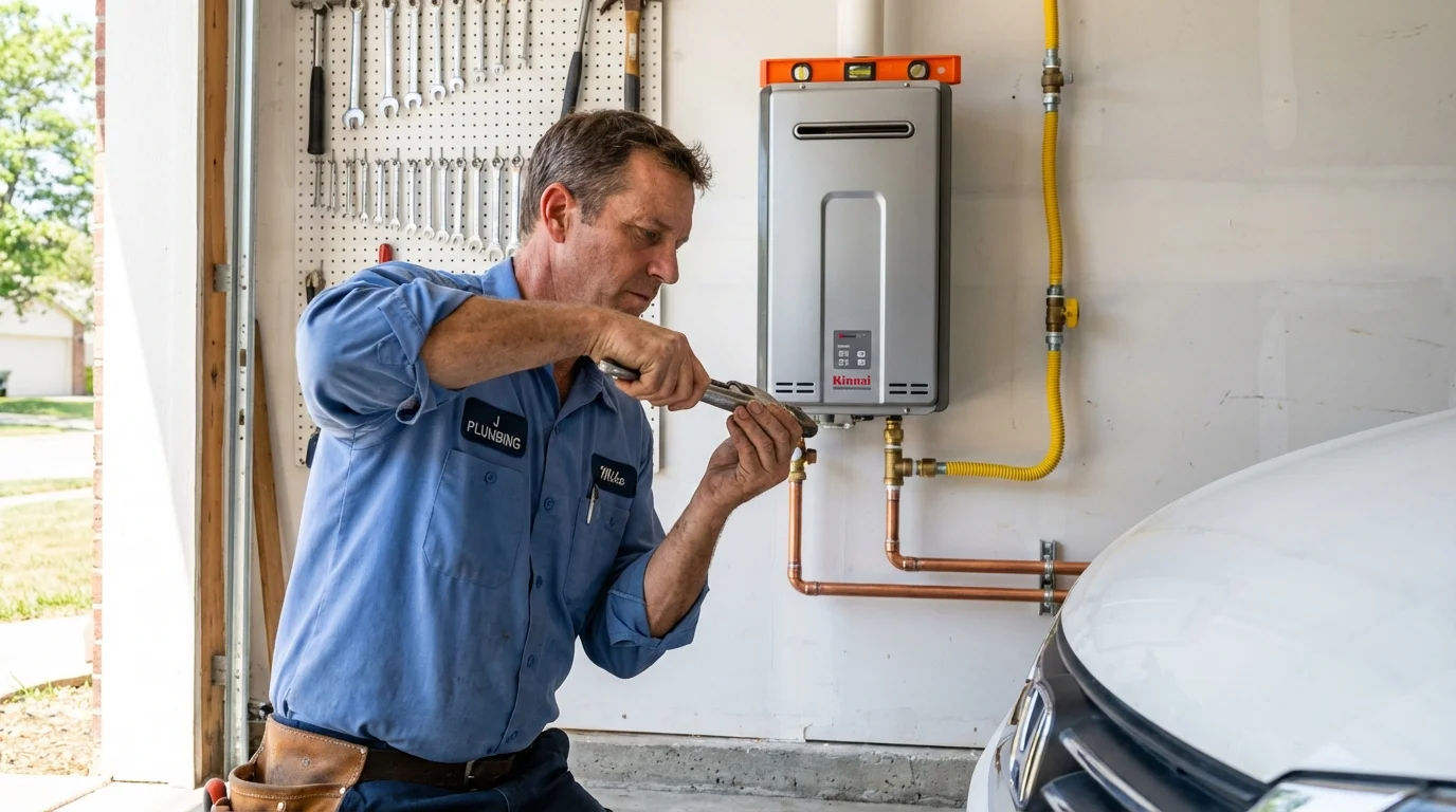 Tankless water heater installation by a Johns Plumbing LLC plumber in Baldwin Park